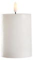 Kubbelys med 3D LED-flamme H10 cm